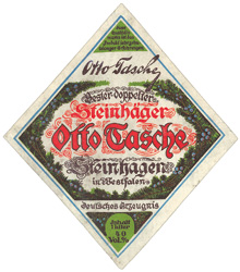 Etikett Otto Tasche Etikett Otto Tasche